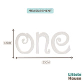 CAPITAL ONE Sign for First Birthday with Vintage Edges D2 | Wooden Decorative | White